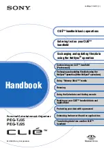 Sony PEG-TJ25 CLIE Handbook  (primary manual) Handbook предпросмотр