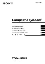Sony PEGA-KB100 - Compact Keyboard Help Manual preview