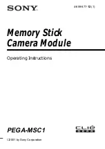 Sony PEGA-MSC1 Stick Operating Instructions Manual preview