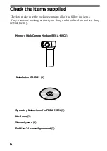 Preview for 6 page of Sony PEGA-MSC1 Stick Operating Instructions Manual