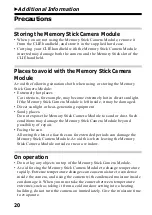 Preview for 20 page of Sony PEGA-MSC1 Stick Operating Instructions Manual