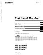 Sony PFM-510A1WE Operating Instructions Manual preview