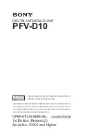 Preview for 1 page of Sony PFV-D10 Operation Manual