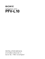 Preview for 1 page of Sony PFV-L10 Installation Manual