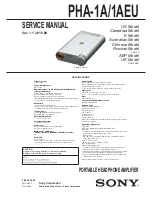 Sony PHA-1A Service Manual preview