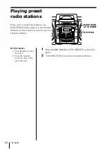 Preview for 20 page of Sony PHC-Z10 Primary Operating Instructions Manual