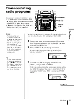 Preview for 27 page of Sony PHC-Z10 Primary Operating Instructions Manual