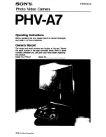 Sony PHV-A7 Operating Instructions Manual preview