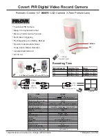 Sony PIR-DVR User Manual preview