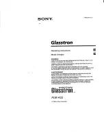 Sony PLM-A55 - Glasstron - 0.7" TFT Active Matrix Head Mounted Display Operating Instructions Manual preview