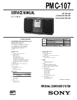 Sony PMC-107 Service Manual preview