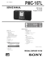 Sony PMC-107L Service Manual предпросмотр