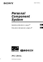 Preview for 1 page of Sony PMC-DR45 - Personal Component System Operating Instructions Manual