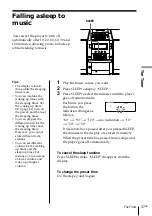 Preview for 37 page of Sony PMC-DR45 - Personal Component System Operating Instructions Manual