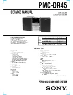 Sony PMC-DR45 - Personal Component System Service Manual предпросмотр