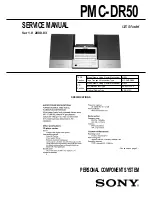 Предварительный просмотр 1 страницы Sony PMC-DR50 Service Manual