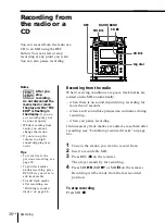 Предварительный просмотр 36 страницы Sony PMC-MD55 - Md Boombox Operating Instructions Manual