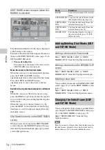 Preview for 74 page of Sony PMW-100 Operating Instructions Manual