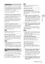 Preview for 55 page of Sony PMW-150 Operating Instructions Manual