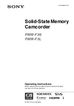 Sony PMW-F3L Operating Instructions Manual preview