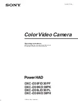 Sony Power HAD DXC-D30F Operating Instructions Manual preview