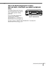 Preview for 63 page of Sony POWER TRILOGIC SLV-L49 MX Operating Instructions Manual