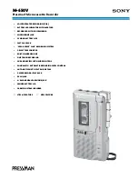 Preview for 1 page of Sony Pressman M-650V Specifications