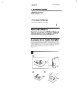 Preview for 1 page of Sony Pressman TCM-465V Operating Instructions Manual