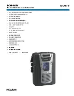 Preview for 1 page of Sony Pressman TCM-465V Specifications