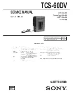 Sony Pressman TCS-60DV Service Manual preview