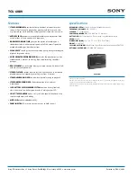 Preview for 2 page of Sony Pressman TCS-60DV Specifications