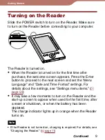 Preview for 9 page of Sony PRS-300 - Reader Pocket Edition PRS-300LC - Reader Pocket Edition PRS-300 User Manual