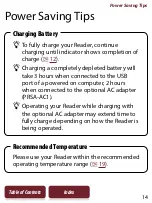 Предварительный просмотр 14 страницы Sony PRS-350 - Reader Pocket Edition&trade User Manual