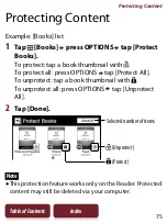 Предварительный просмотр 75 страницы Sony PRS-350 - Reader Pocket Edition&trade User Manual