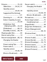 Предварительный просмотр 137 страницы Sony PRS-650 - Reader Touch Edition&trade User Manual