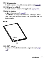 Preview for 11 page of Sony PRS-700 - Portable Reader System User Manual