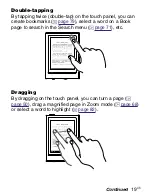 Preview for 19 page of Sony PRS-700 - Portable Reader System User Manual