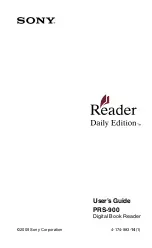 Sony PRS-900 - Reader Daily Edition PRS-900BC - Reader Daily Edition PRS-900 User Manual preview