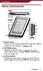 Preview for 11 page of Sony PRS-900 - Reader Daily Edition PRS-900BC - Reader Daily Edition PRS-900 User Manual