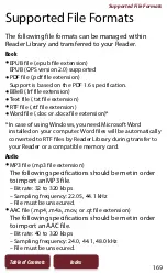 Preview for 169 page of Sony PRS-950 - Reader Daily Edition&trade User Manual