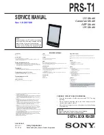 Sony PRS-T1 Service Manual preview