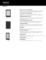 Preview for 1 page of Sony PRS-T1BC Specifications