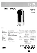 Sony PS-F5 Service Manual preview