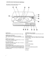 Предварительный просмотр 4 страницы Sony PS-FL7II - Stereo Turntable Operating Instructions Manual