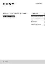 Sony PS-HX500 Operating Instructions Manual предпросмотр