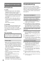 Предварительный просмотр 22 страницы Sony PS-HX500 Operating Instructions Manual