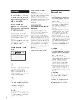 Preview for 2 page of Sony PS-J20 Operating Instructions Manual