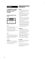 Preview for 2 page of Sony PS-LX200H Operating Instructions Manual