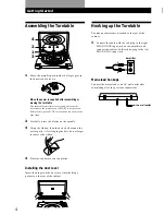 Preview for 4 page of Sony PS-LX200H Operating Instructions Manual