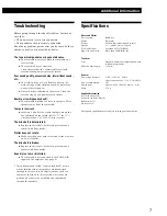 Preview for 7 page of Sony PS-LX200H Operating Instructions Manual